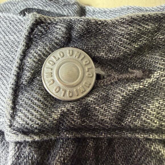 UNIQLO Gray Denim Jeans Womens Size 22 High Rise Straight Leg Casual - Picture 3 of 10
